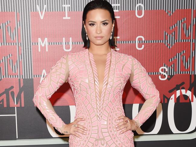 Demure ... Demi Lovato attends the 2015 MTV Video Music Awards. Picture: Getty