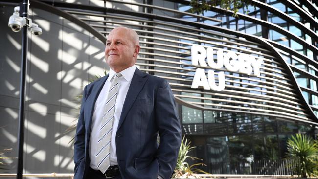 Rugby Australia CEO Rob Clarke pictured out the front of rugby HQ. Picture: Richard Dobson