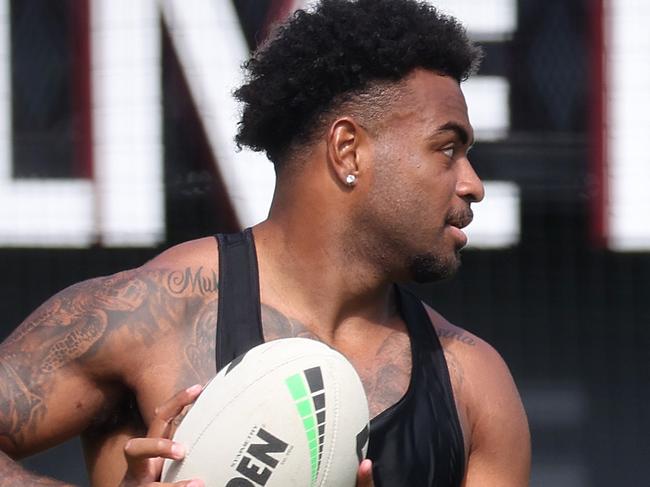 Ezra Mam, Brisbane Broncos training, Red Hill. Picture: Liam Kidston