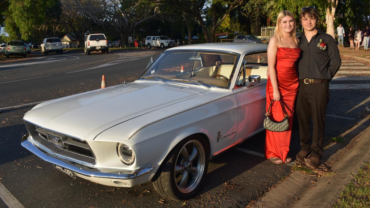 Chloe Neill and Bailey Cochrane at Mirani State High School formal at Ocean International on September 8, 2023. Photo: Zoe Devenport