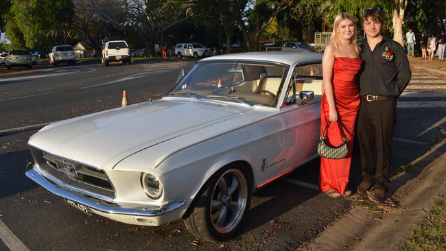 Chloe Neill and Bailey Cochrane at Mirani State High School formal at Ocean International on September 8, 2023. Photo: Zoe Devenport