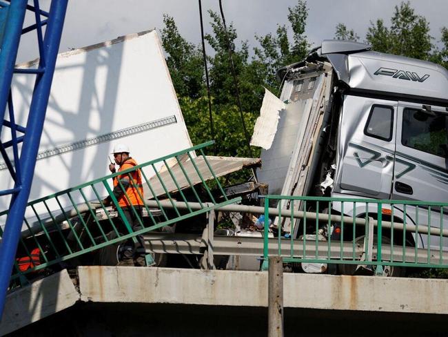 Two bridges collapsed on a train in western Russia, officials blame Ukraine for explosions