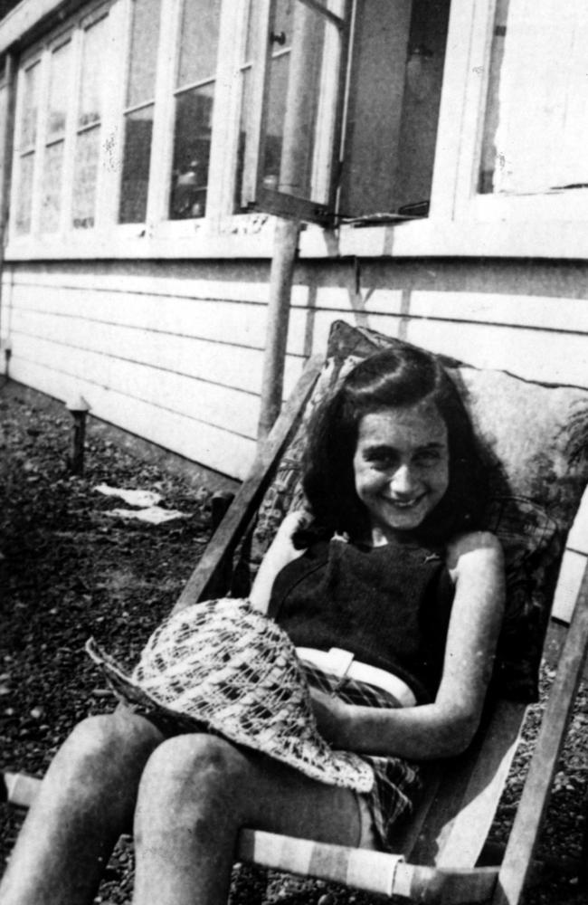 Anne Frank hid in an annex with her family for two years.