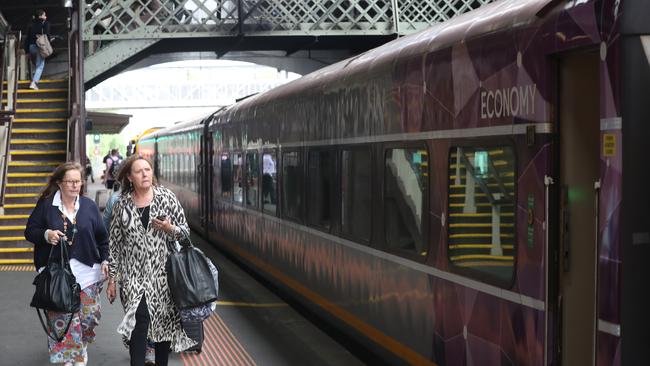 Some customers will be impacted by disruptions at the Geelong Railway Station (pictured). Picture: Alan Barber