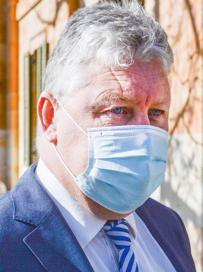 Scott Tolhurst leaving the Adelaide Magistrates Court after an earlier appearance. Photo: NCA NewsWire/Brenton Edwards