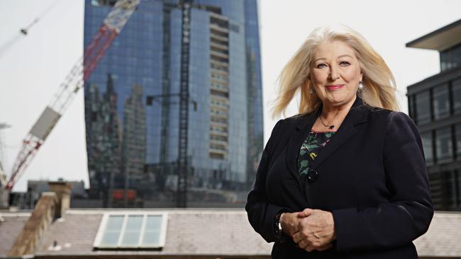 Helen Coonan in front of the Crown Sydney building. Picture: Adam Yip