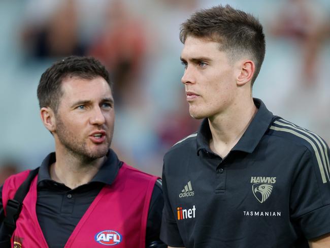 Will Day is managing his concussion injury. Picture: Michael Willson/AFL Photos via Getty Images