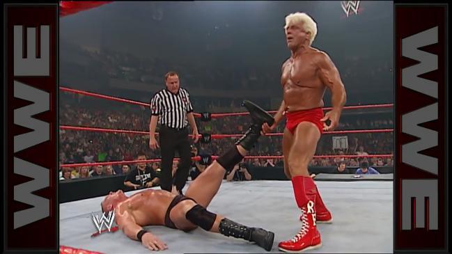 Brock Lesnar vs. Ric Flair bout 2002