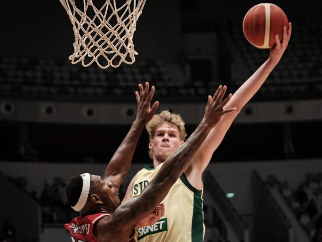 Rocco Zikarsky will line up for the Boomers to take on Japan in June series. Picture: AFP