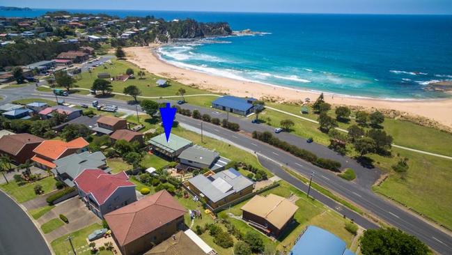 This home on George Bass Dr in the Batemans Bay area, marked in blue, is listed for $639,000.