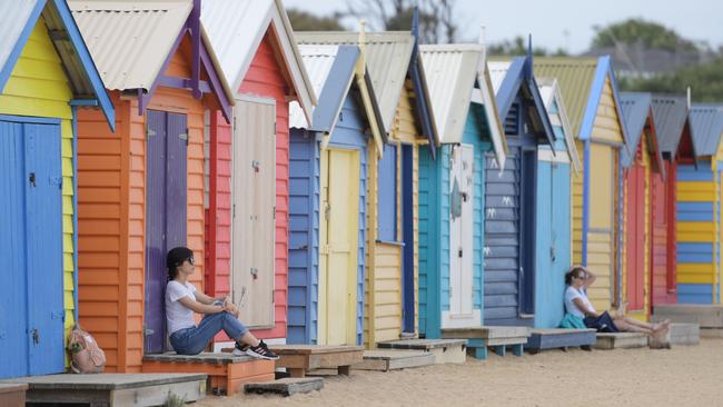 Brighton’s Dendy St Beach Boxes could be getting CCTV and new lighting to reduce vandalism and thefts. Picture: Tracey Nearmy.
