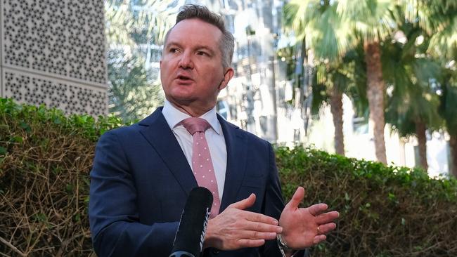 Chris Bowen at the COP28 in Dubai on Monday. Picture: Jacquelin Magnay