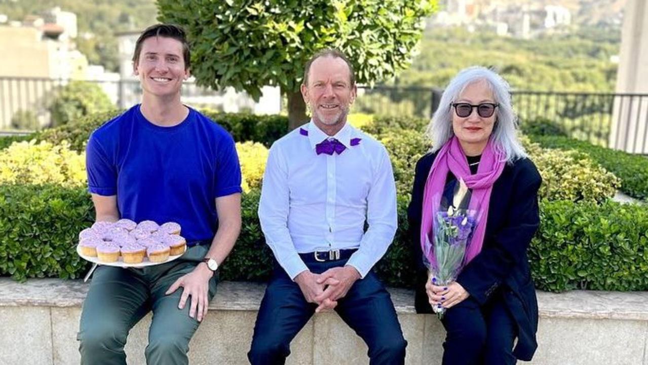 Australia's ambassador to Iran Ian McConville ( centre) was recently summoned by the regime over what they claim are “repeated biased positions” on the Middle East conflict. Picture: Instagram