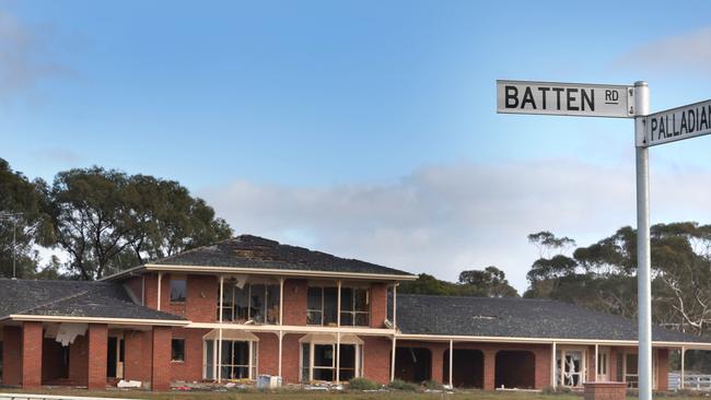 The derelict house on Batten Rd, Charlemont, opposite new homes. Picture: Alison Wynd