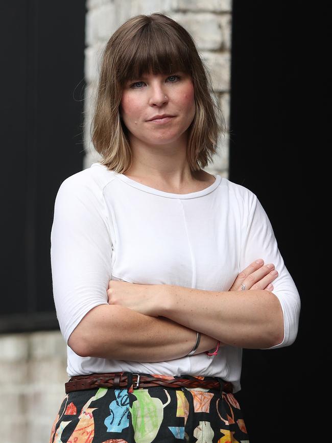 Laurie McPherson, 36, was due to go on a holiday to Bali but has cancelled because of the coronavirus crisis. Picture: Brett Costello
