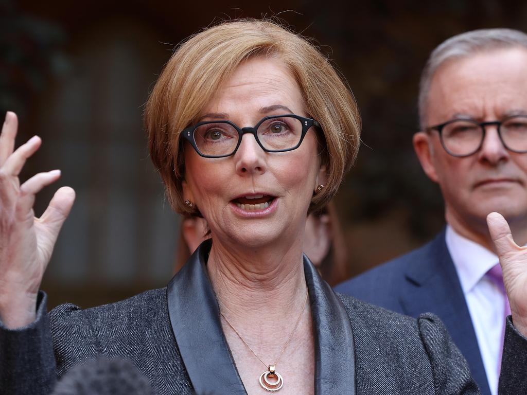 Julia Gillard called for a 50 per cent quota of women across federal politics. Picture: Sam Ruttyn