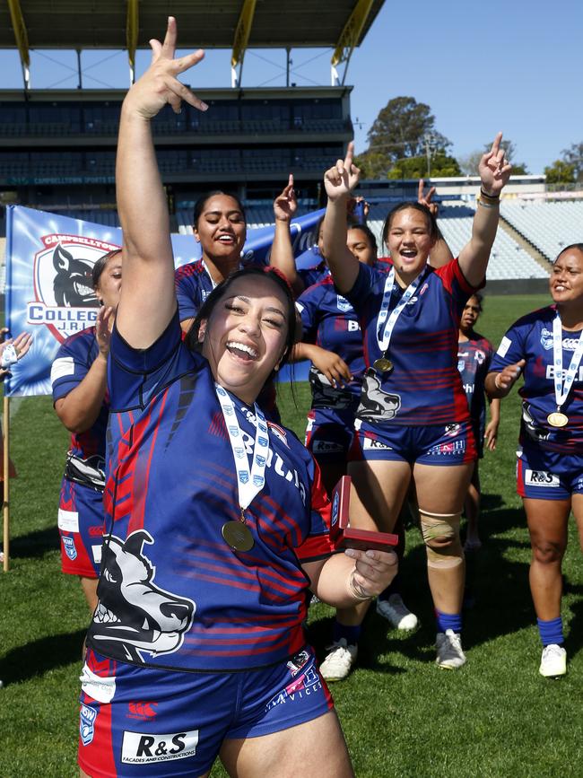 Player of the match Alafou Fatu fronts the Collies celebrations. Picture: John Appleyard