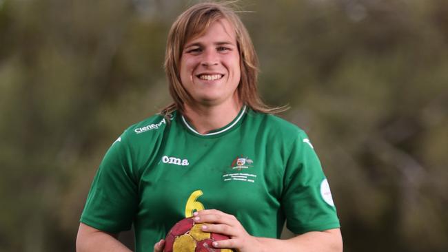 Transgender athlete Hannah Mouncey is a former Australian men's handball team member. Picture: Ray Strange