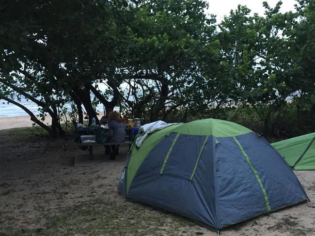 Beach-side camping at Balgal Beach.