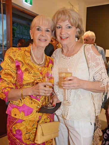 Ann Glenister and Christine Lohman at Ken Done art exhibition opening at Gallery One, Southport. Picture: Regina King