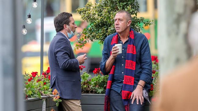 Liberal Leader Matthew Guy with his newly appointed chief of staff Mitch Catlin. Picture: Tim Carrafa