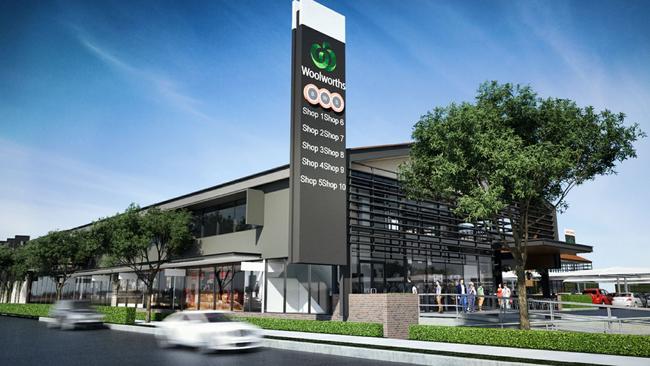 An artist’s impression of the new Woolworths at Eagle Farm Racecourse. Picture: Brisbane Racing Club