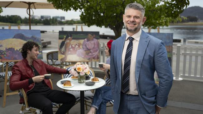 National Gallery of Australia director Nick Mitzevich at the launch of the Gauguin exhibition in Canberra. Picture: Martin Ollman