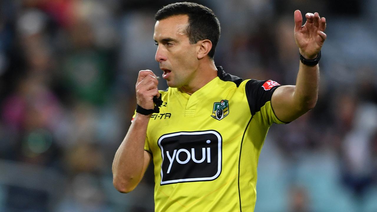 Referee Matt Cecchin is back in the NRL. 