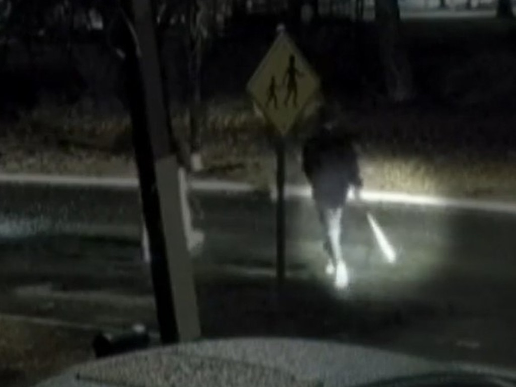 One of the intruders was armed with a baseball bat. Picture: 9News