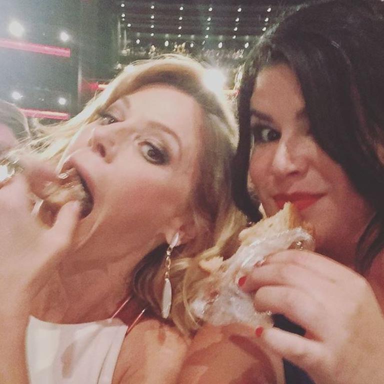 Julie Bowen, "Thanks to Joan Jimmy's mom for keeping us alive during the Emmys." Picture: Instagram