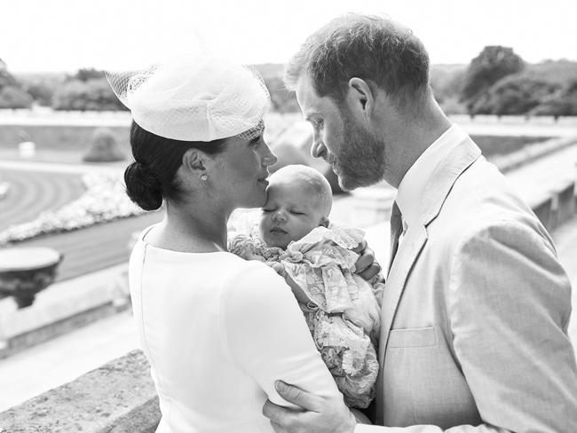 Prince Harry and wife Meghan with baby son Archie. Picture: AFP