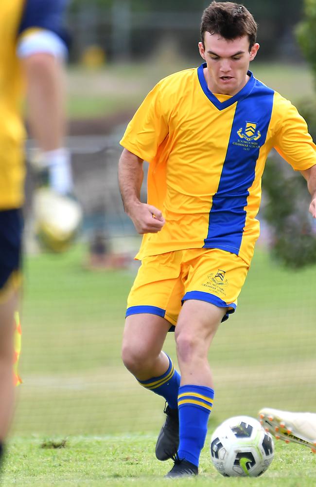 GPS first XI soccer, Brisbane SHS v Toowoomba Grammar. Saturday April 29, 2023. Picture, John Gass