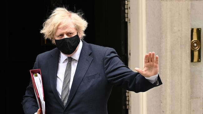 Boris Johnson leaves 10 Downing Street last week. Picture: Getty Images