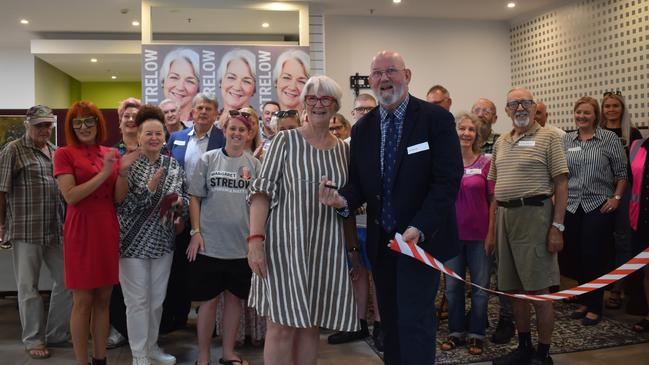 Former Labor MP Bill Byrne threw his support behind Independent Candidate for Rockhampton Margaret Strelow as she opened her campaign office in Northside Plaza.