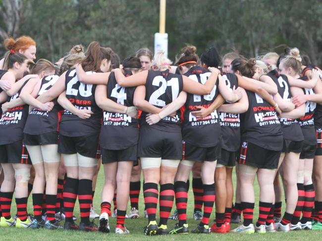 The Frankston Bombers women's side. Picture: Cheryl Cameron.