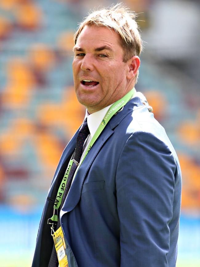 Shane Warne rubbished Broad’s bowling. Picture: Annette Dew