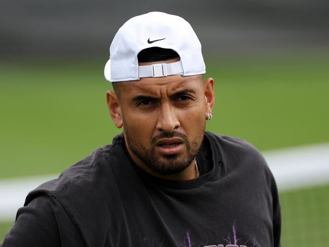 Nick Kyrgios has reacted to the alleged disablist attack at the US Open. Picture: Patrick Smith/Getty Images