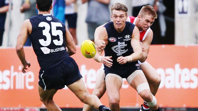 Patrick Cripps looked dangerous in attack. Pic: Getty Images