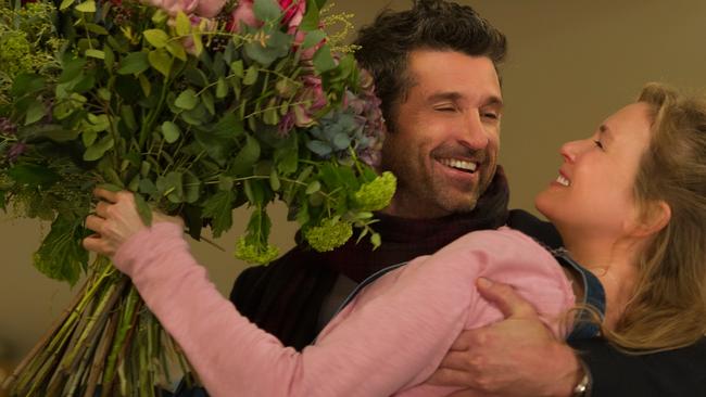 Handsome American Jack Qwant (Patrick Dempsey) sweeps Bridget Jones (Renee Zellweger) off her feet.