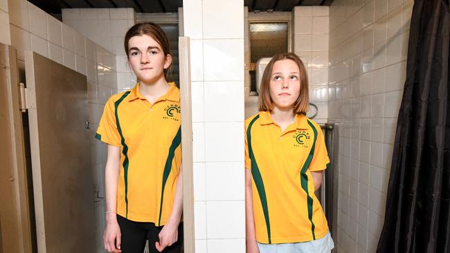 Many schoolgirl crickets are left to change in public toilets, behind trees, or in carparks. Picture: Penny Stephens