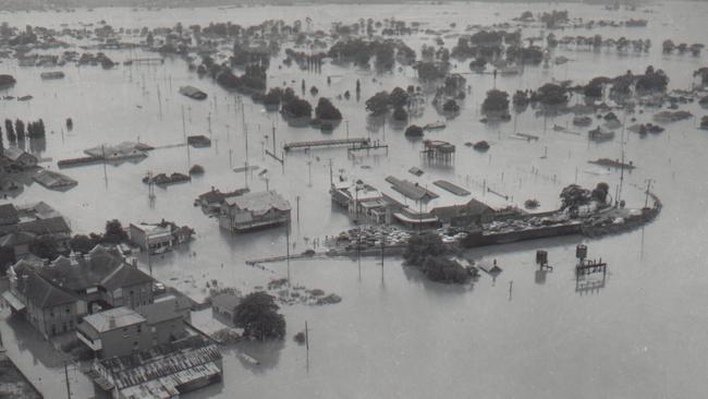 Maitland under water in 1955. Picture: Maitland &amp; District Historical Society