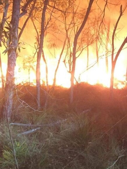 A fire near Agnes Water during the disaster.