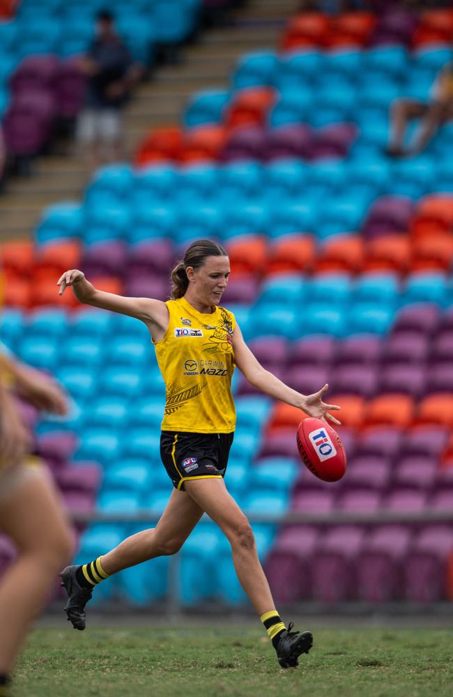 Cassie McWilliam in the St Mary's vs Nightcliff Tigers 2023-24 NTFL women's qualifying final. Picture: Pema Tamang Pakhrin