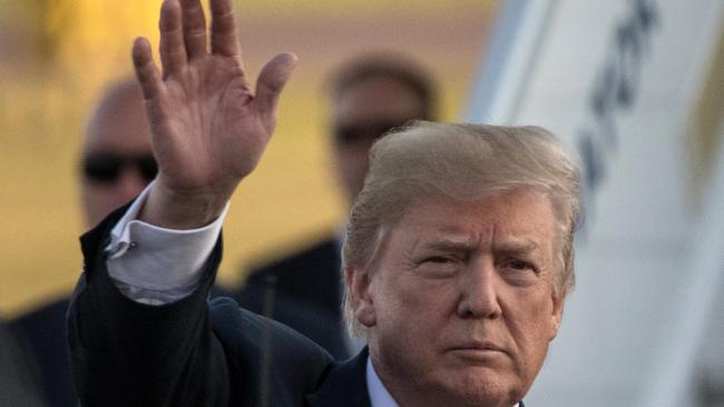 HELSINKI, FINLAND - JULY 15:  U.S. President Donald Trump arrives at Helsinki International Airport on July 15, 2018 in Helsinki, Finland. President Trump arrived in Helsinki for talks with Russian President Vladimir Putin. Trump said in a recent statement that he has " low expectations" for the meeting, however he is under increasing pressure to confront the Russian President directly about special counsel Robert Mueller's indictment of twelve Russians said to have conspired to sway the decision of the 2016 US election.  (Photo by Chris McGrath/Getty Images)