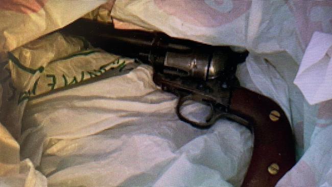 One of the guns found during the search of the Weston home. Picture: Supplied.