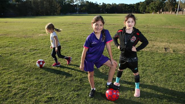 Putney’s finest: Ariela Bello, Olaia Bello and Scarlet Hall. Picture: Britta Campion