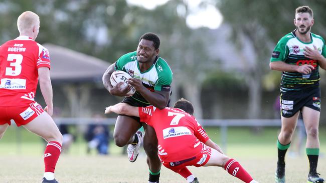 RLGC Round 3 match from Robert Dalley Park. Reserve Grade; Helensvale Hornets vs. Currumbin Eagles. Jeffrey Robert. 23 May 2021 Helensvale Picture by Richard Gosling