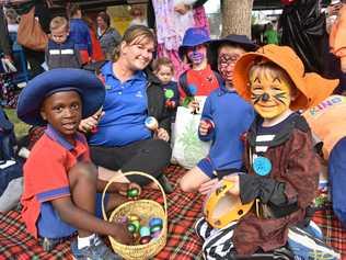 COOL SCHOOL: Joel Ntahiraja,  Rebecca Boldorac, Lauren Harland, Chase Gallaher, and Hunter Houston of Yuleba State School. Picture: Jorja McDonnell