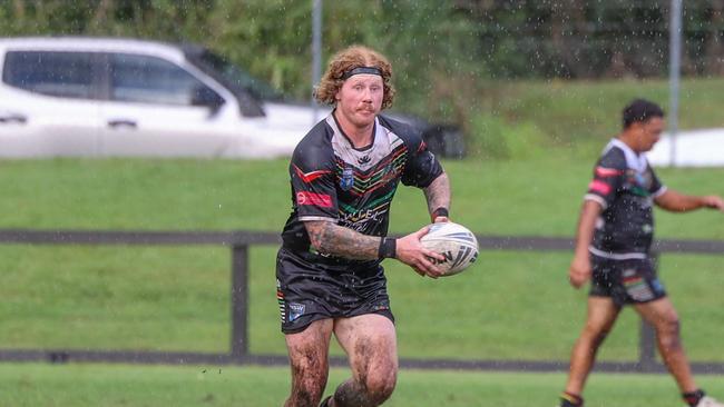 Jake Thornton scored a double for Sawtell. Picture: D Wigley
