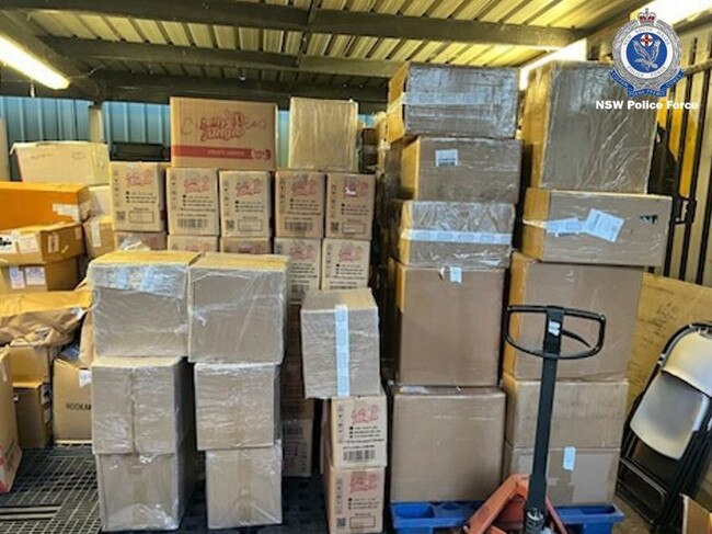 A man has been charged after more than $4.2 million worth of illegal cigarettes were seized in Wetherill Park.